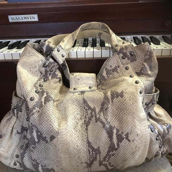 Rafe Designer Snakeskin Handbag - Picture 2 of 3